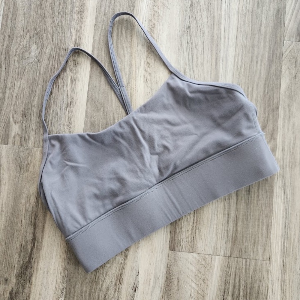 TALA SKINLUXE RACER STRAP SPORTS BRA - TORNADA GREY - L